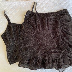 Black Tank & Skirt Set